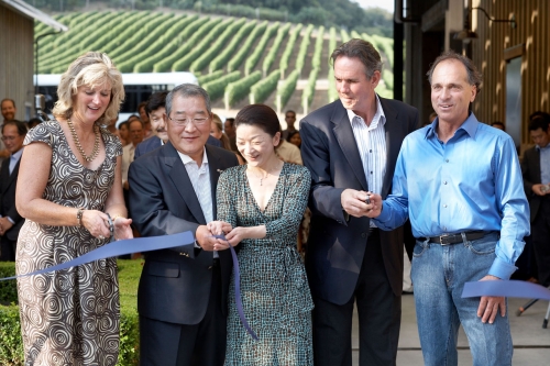 Kenzo and Natsuko welcomed friends and partners to commemorate the Tasting Room&rsquo;s Grand Opening in 2010. Guests were officially welcomed to experience the beauty of Kenzo Estate and its stunning wine collection.